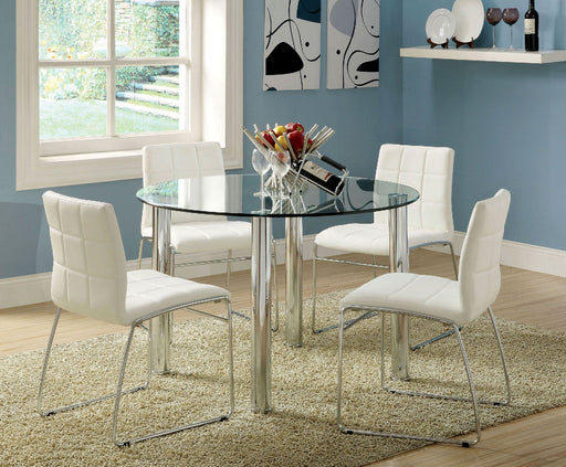 Kona I White 5 Pc. Round Dining Table Set image