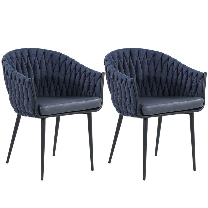 DINA Modern Arm Chair w/ Weave Back