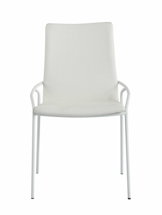 ALICIA Contemporary White Upholstered Side Chair