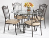 0710 Transitional Style Wrought Iron Side Chair-YULISSA HOME FURNISHINGS LLC