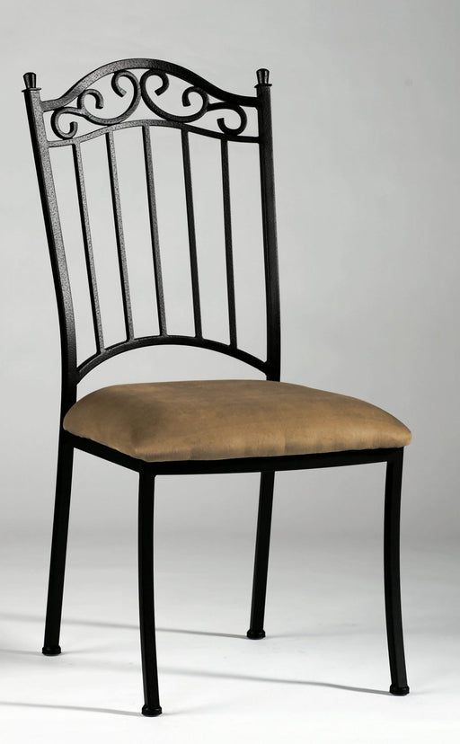 0710 Transitional Style Wrought Iron Side Chair-YULISSA HOME FURNISHINGS LLC