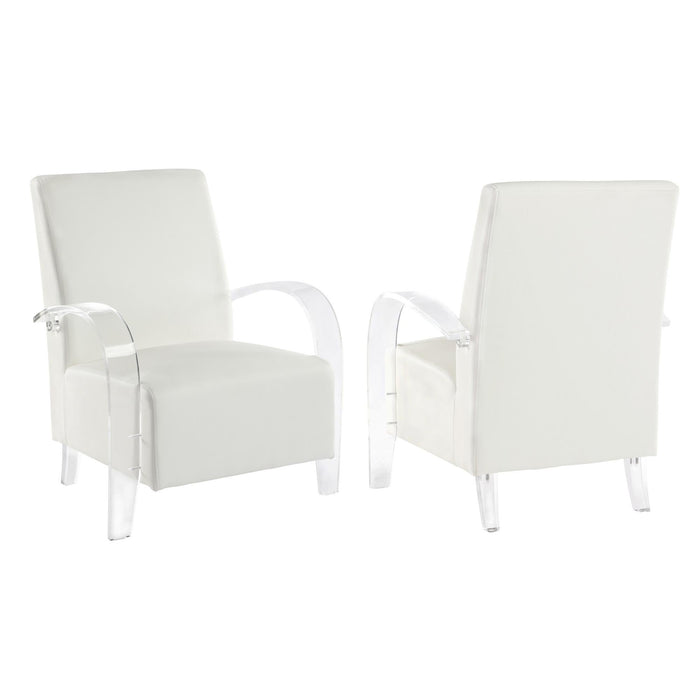 2071-ACC Solid Acrylic Accent Chair w/ PVC Upholstery