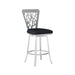 0413 Laser Cut Back Memory Swivel Counter Stool-YULISSA HOME FURNISHINGS LLC