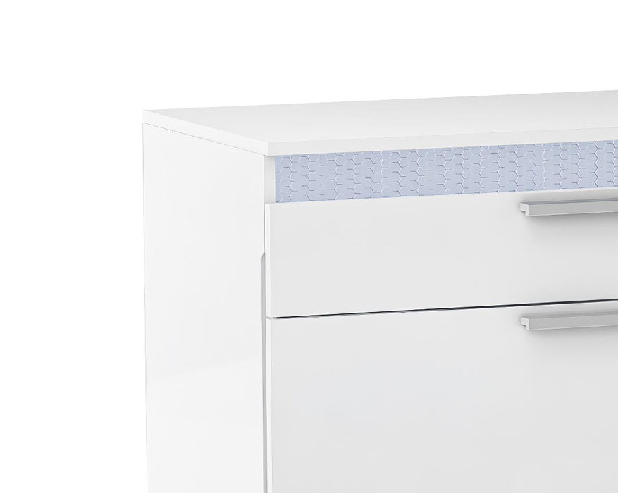 MOSCOW Modern Gloss White 8-Drawer Dresser