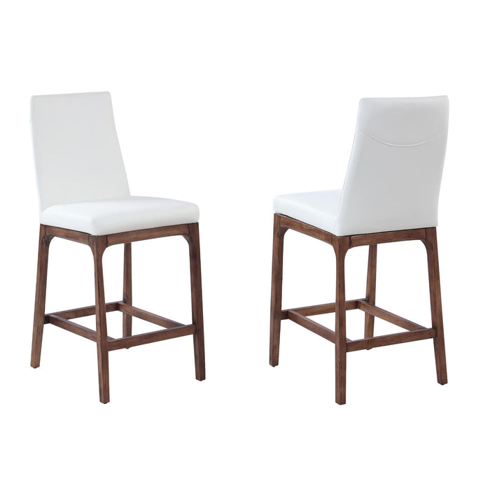 ROSARIO Modern Counter Stool w/ Solid Wood Base