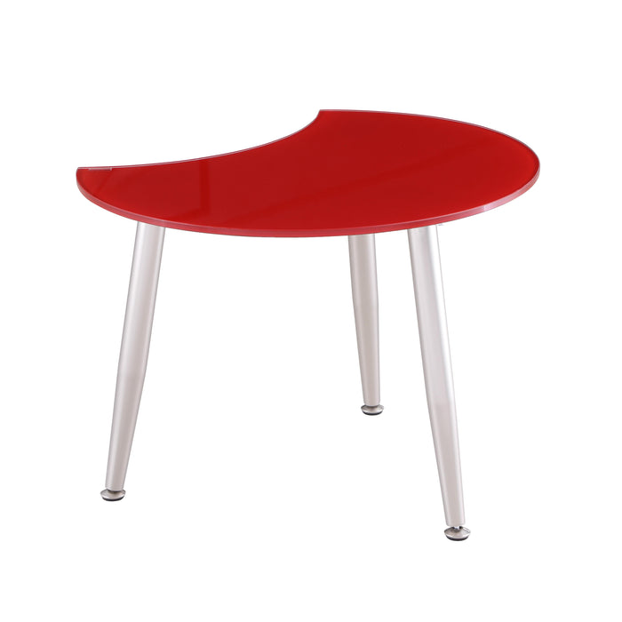 8072-OCC Contemporary Shaped-Top Glass Cocktail Table