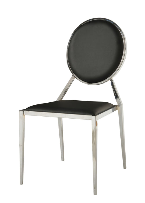 LISA Contemporary Round-Back Upholstered Side Chair