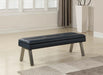 JEZEBEL Tufted Bench w/ Underseat Storage & Steel Legs image