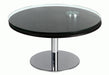 8176 Contemporary Dual Round Top Motion Cocktail Table w/ Glass & Solid Wood Top image