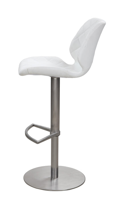 0892 Modern Pneumatic-Adjustable Stool w/ Diamond Stitched Seat