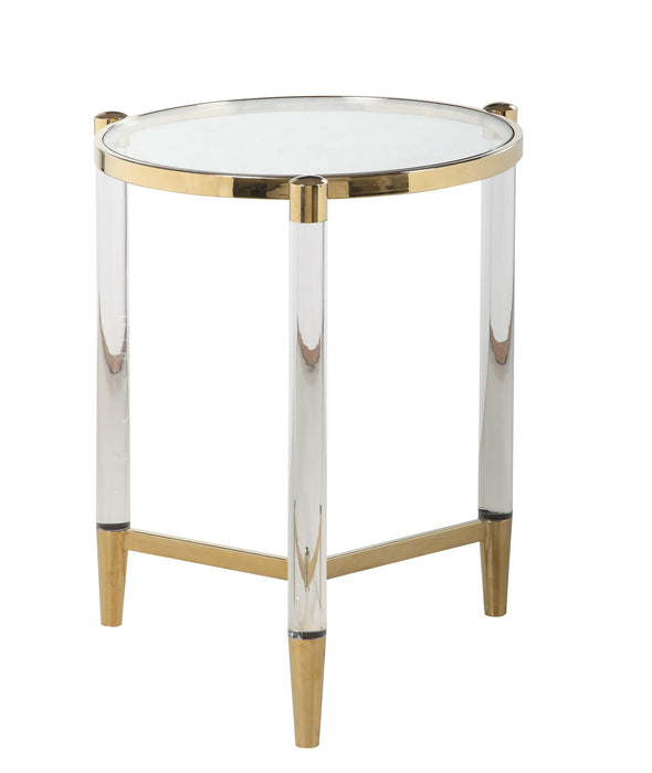 DENALI Round Tempered Glass Lamp Table