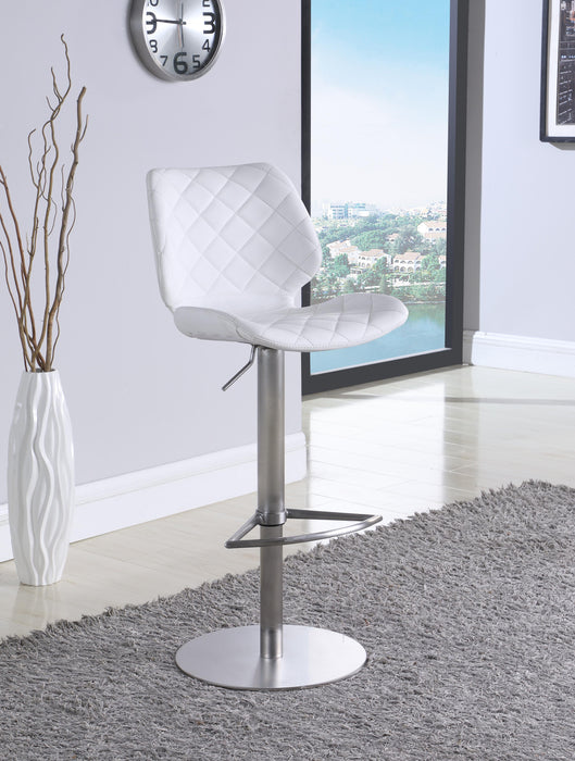 0892 Modern Pneumatic-Adjustable Stool w/ Diamond Stitched Seat