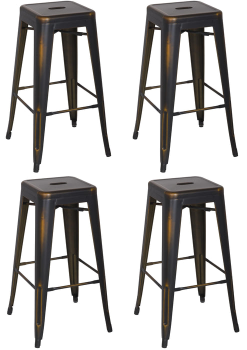 8015 ATQ Vintage Galvanized Steel Bar Stool