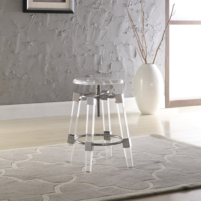 4038-AS Contemporary Rotation-Adjustable Acrylic Stool