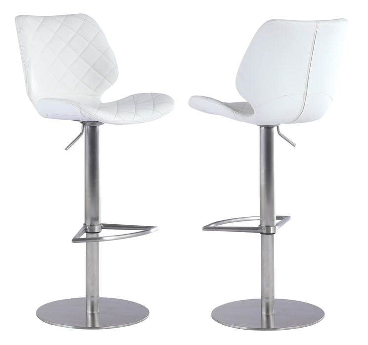 0892 Modern Pneumatic-Adjustable Stool w/ Diamond Stitched Seat