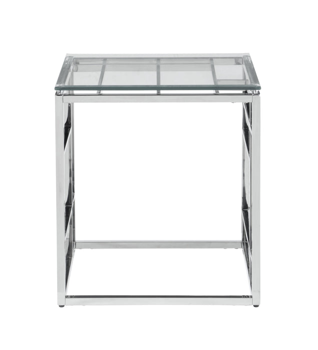 5073-OCC 20" Square Glass Top w/ Ladder Style Frame