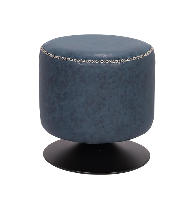 5035-OT Round Vintage Upholstered Ottoman