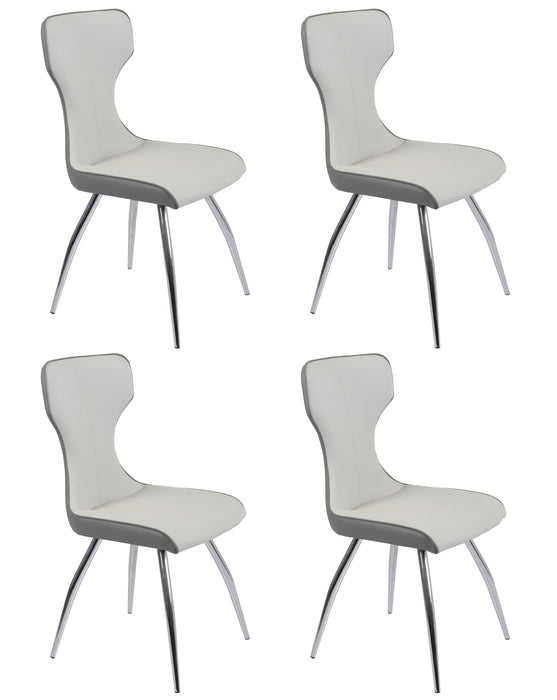 SANDRA Contemporary Side Chair w/ Bucket Seat