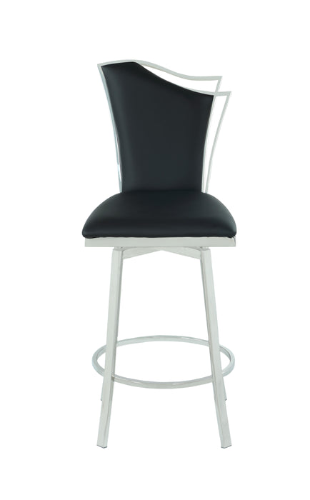 NADIA Contemporary Swivel Bar Stool w/ Design Back