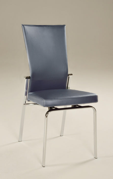 MOLLY Contemporary Motion-Back Side Chair w/ Brushed Steel Frame