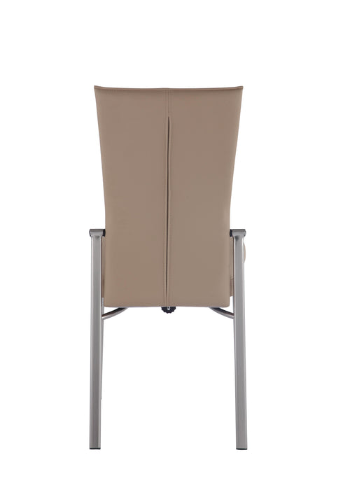 MOLLY Contemporary Motion-Back Side Chair w/ Brushed Steel Frame