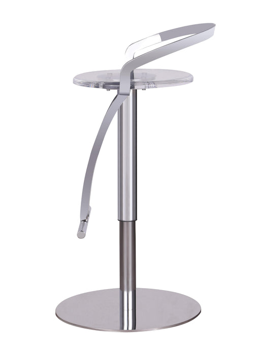 4928-AS Contemporary Pneumatic-Adjustable Stool w/ Solid Acrylic Seat