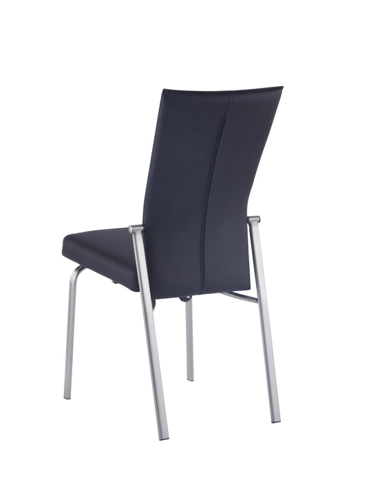 MOLLY Contemporary Motion-Back Side Chair w/ Brushed Steel Frame