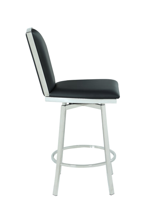 NADIA Contemporary Swivel Bar Stool w/ Design Back