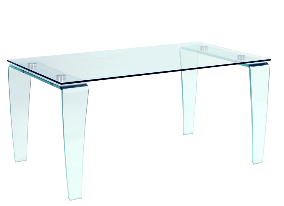 VERA Contemporary All-Glass Dining Table