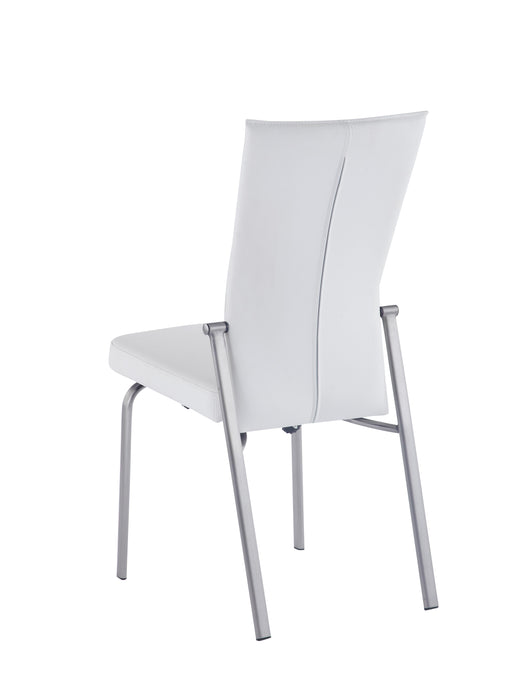 MOLLY Contemporary Motion-Back Side Chair w/ Brushed Steel Frame