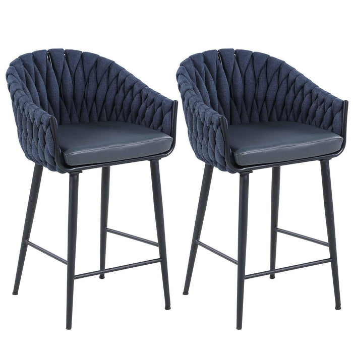 DINA Modern Bar Stool w/ Weave Back