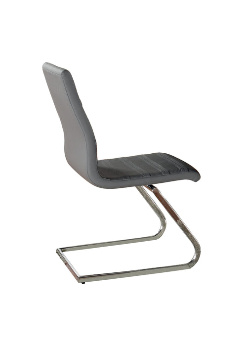 JANET Contemporary Cantilever Side Chair w/ Double Stitching