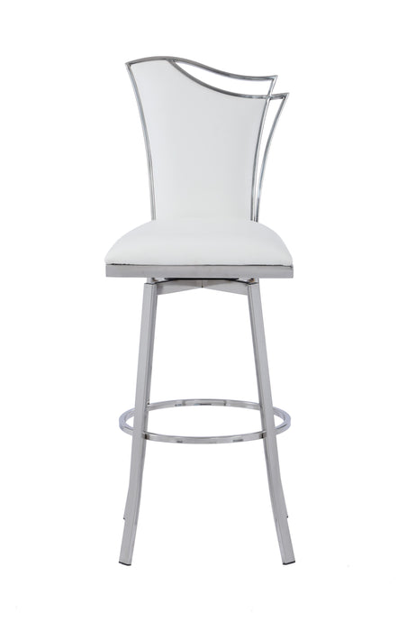 NADIA Contemporary Swivel Bar Stool w/ Design Back