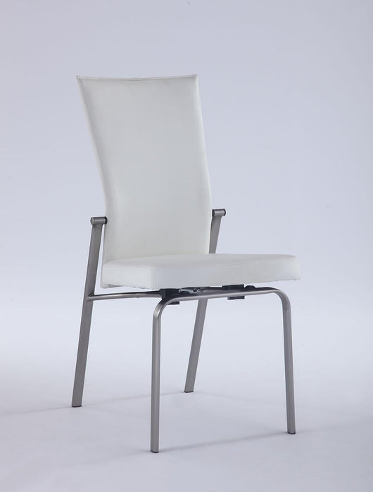 MOLLY Contemporary Motion-Back Side Chair w/ Brushed Steel Frame