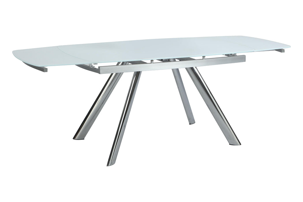 ALINA Extendable Dining Table w/ Starphire Glass Top