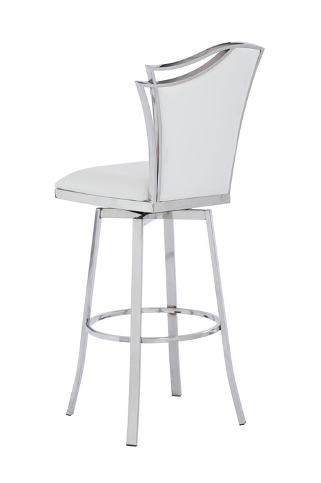 NADIA Contemporary Swivel Bar Stool w/ Design Back