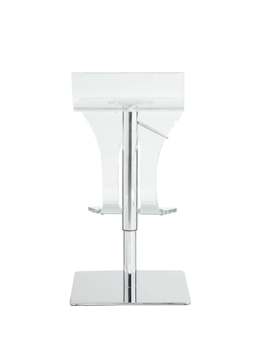 4029-AS Contemporary Pneumatic-Adjustable Stool w/ Acrylic Seat