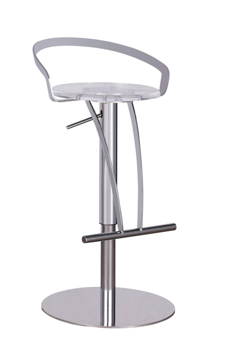 4928-AS Contemporary Pneumatic-Adjustable Stool w/ Solid Acrylic Seat