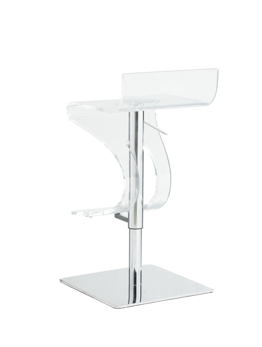 4029-AS Contemporary Pneumatic-Adjustable Stool w/ Acrylic Seat