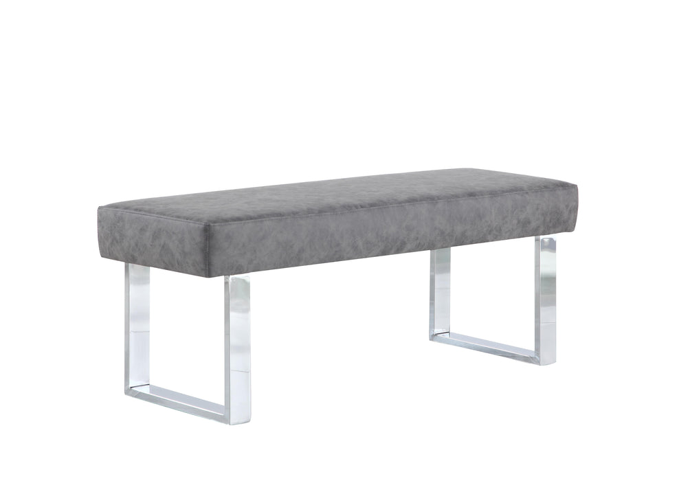 GENEVIEVE Modern Gray Upholstered Bench image