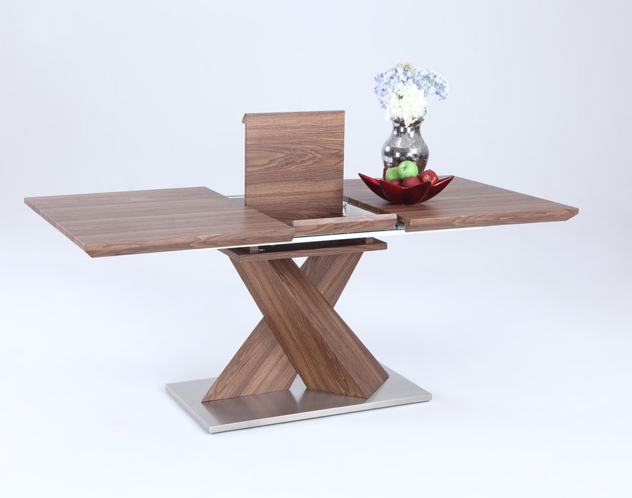 BETHANY Modern Extendable Walnut Veneer Dining Table