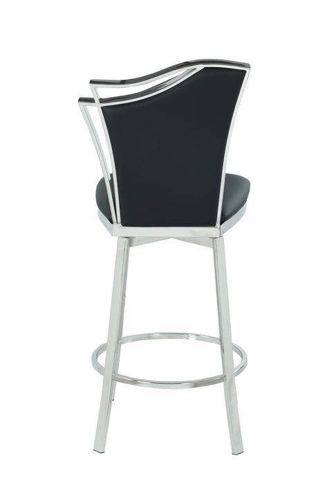 NADIA Contemporary Swivel Bar Stool w/ Design Back