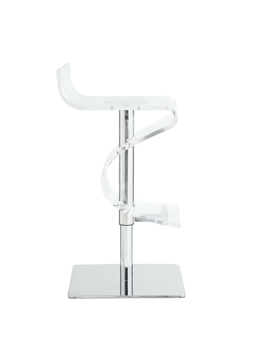 4029-AS Contemporary Pneumatic-Adjustable Stool w/ Acrylic Seat