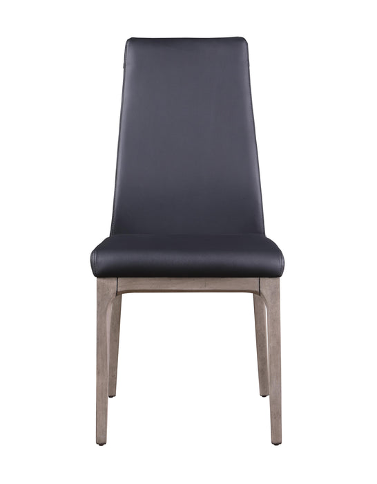 ESTHER Modern Contour Back Upholstered Side Chair w/ Solid Wood Base