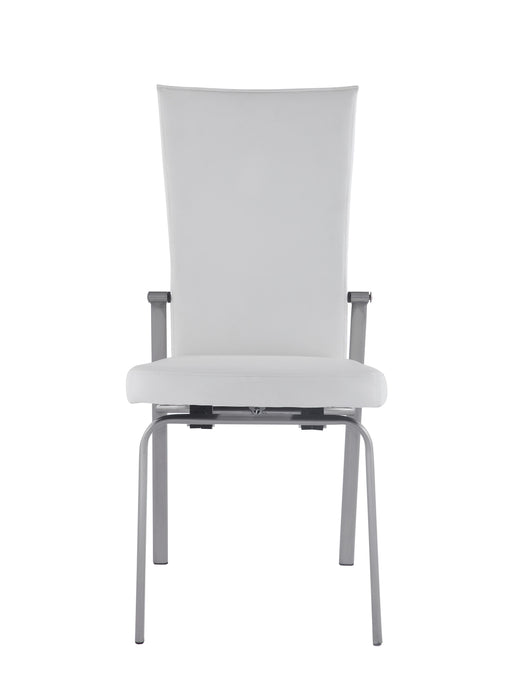 MOLLY Contemporary Motion-Back Side Chair w/ Brushed Steel Frame