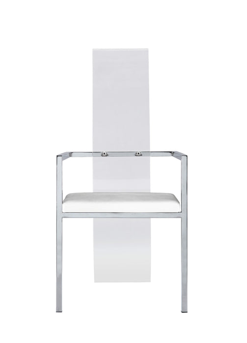 LAYLA Contemporary Acrylic High-Back Upholstered Arm Chair