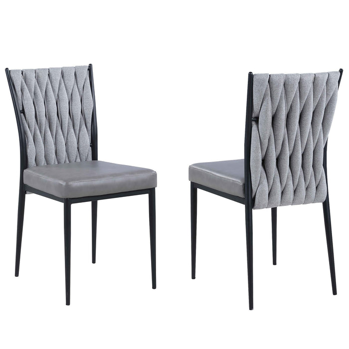 AMANDA Contemporary Side Chair w/ Weave Back