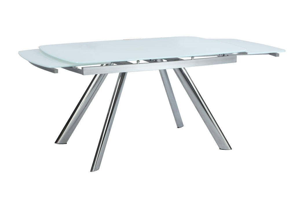 ALINA Extendable Dining Table w/ Starphire Glass Top