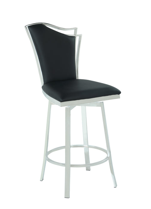 NADIA Contemporary Swivel Bar Stool w/ Design Back