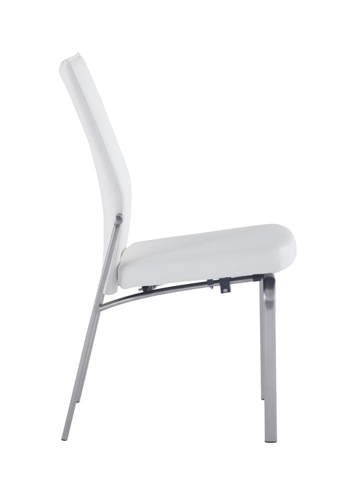 MOLLY Contemporary Motion-Back Side Chair w/ Brushed Steel Frame